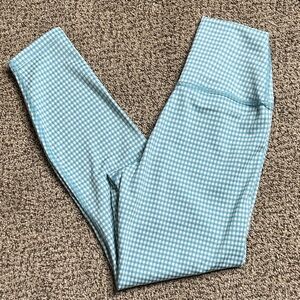 Blue Checkered Nike Leggings